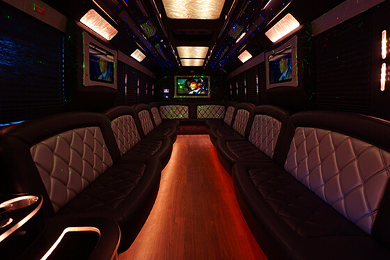 stretch limousine with high-quality sound systems