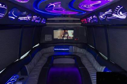 party bus with led lighting